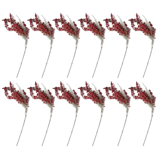 12 Pack: Red Berry Cluster Spray by Ashland®